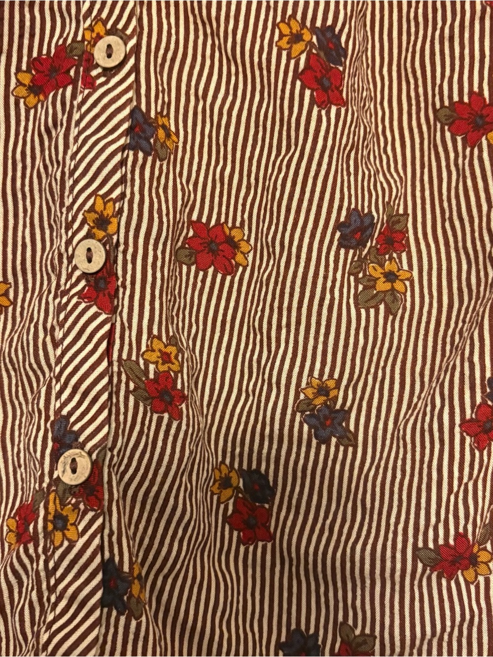 NATURAL LIFE Abby Blouse in Ditsy Garden Stripe - Picture 8 of 9